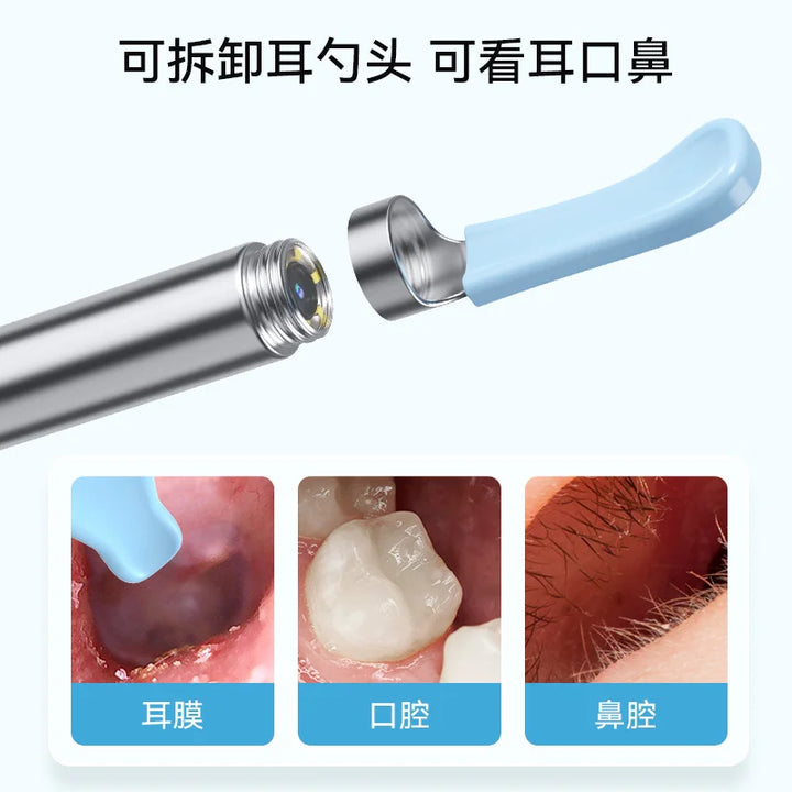 Professional Wireless Ear Wax Removal Tool with HD Endoscope Camera and LED Light