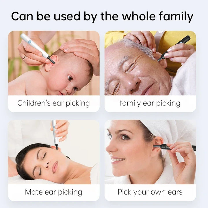 Professional Wireless Ear Wax Removal Tool with HD Endoscope Camera and LED Light